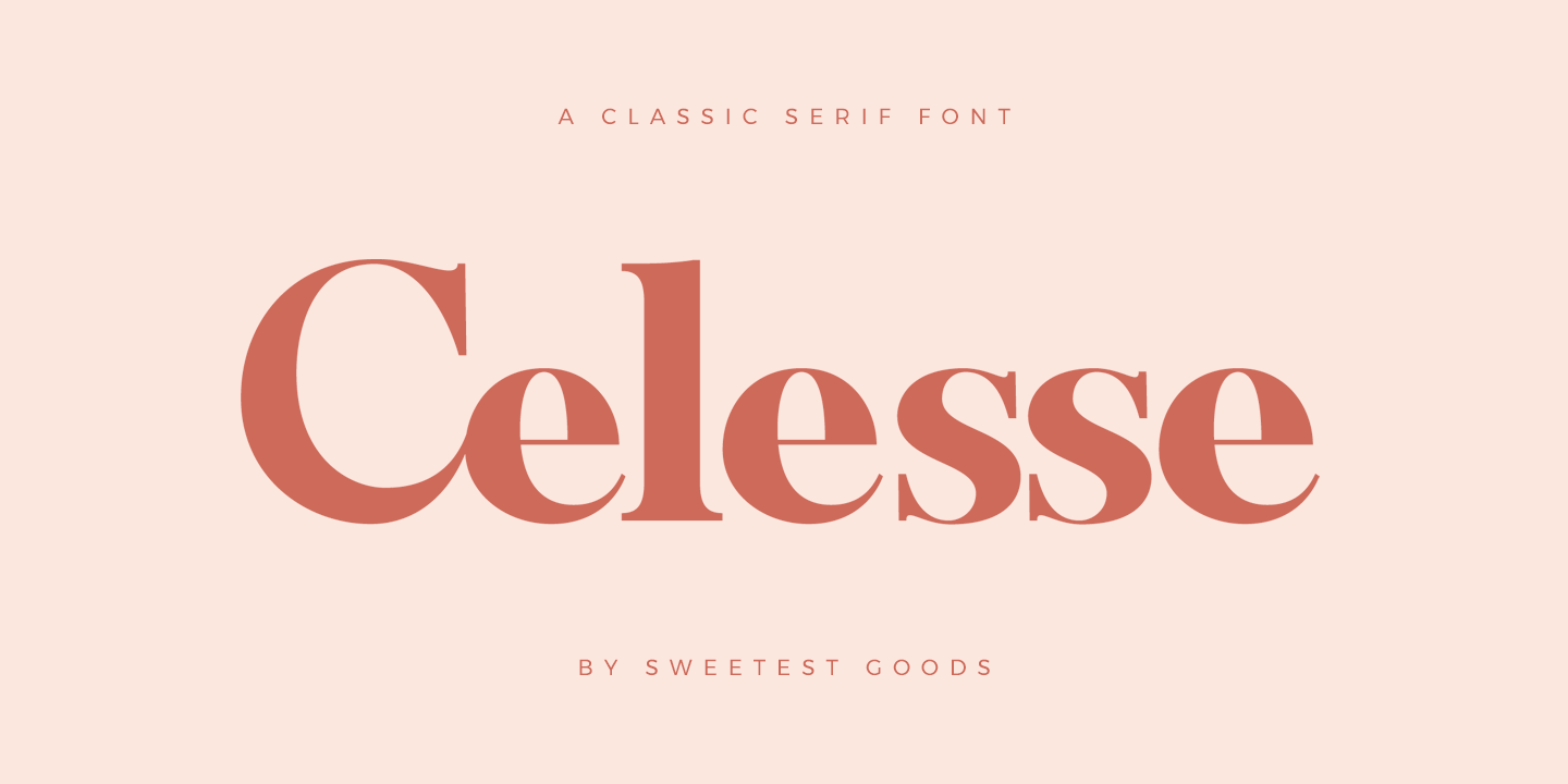 Beispiel einer Celesse-Schriftart